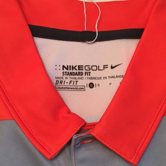 Men’s NiKE Striped Golf Polo Shirt Top - Picture 4 of 7